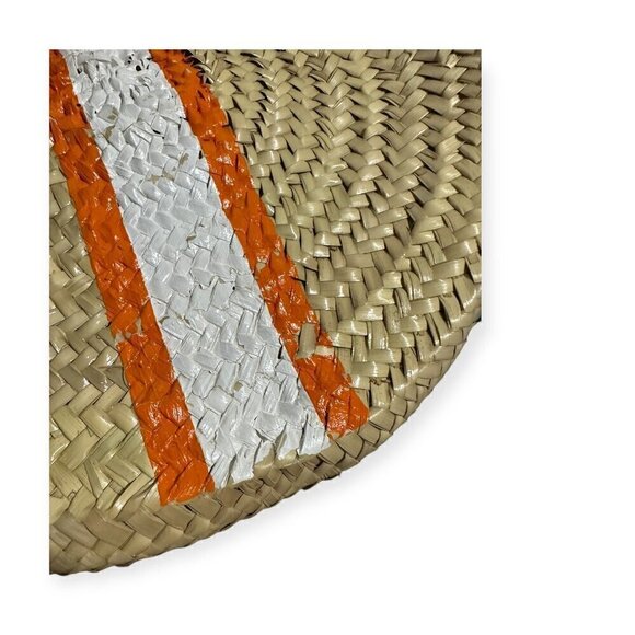 Mark & Graham Hand Painted Circle Beach Bag, Straw, Stripes - Picture 11 of 11